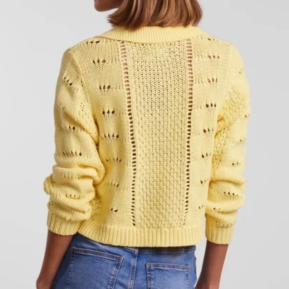 Pieces yellow cardigan size S - Picture 2 of 7